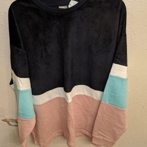 Asos fashion Velour color block sweater